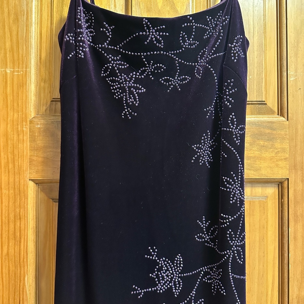 Vintage steppin out 90s velvet and sequin dress